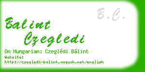 balint czegledi business card