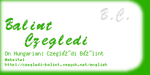 balint czegledi business card